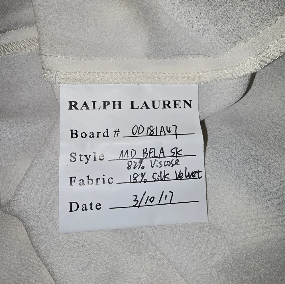 Polo Ralph Lauren Lush Velvet Flared Silver Midi Skirt | Sz 6 - Picture 16 of 16